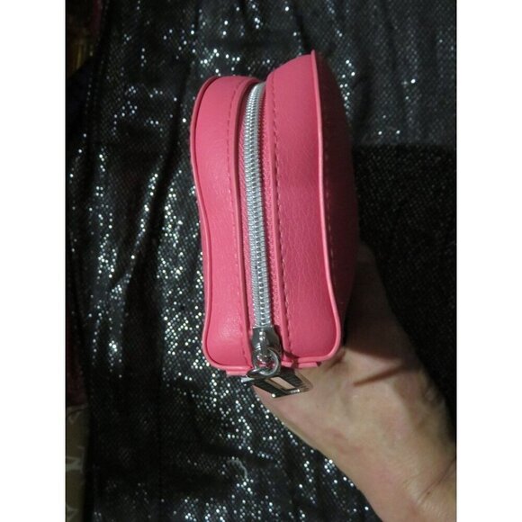 Dior Cosmetic Makeup Beauty Pouch Clutch Hot Pink D Embellished Zipper Charm - Picture 3 of 12
